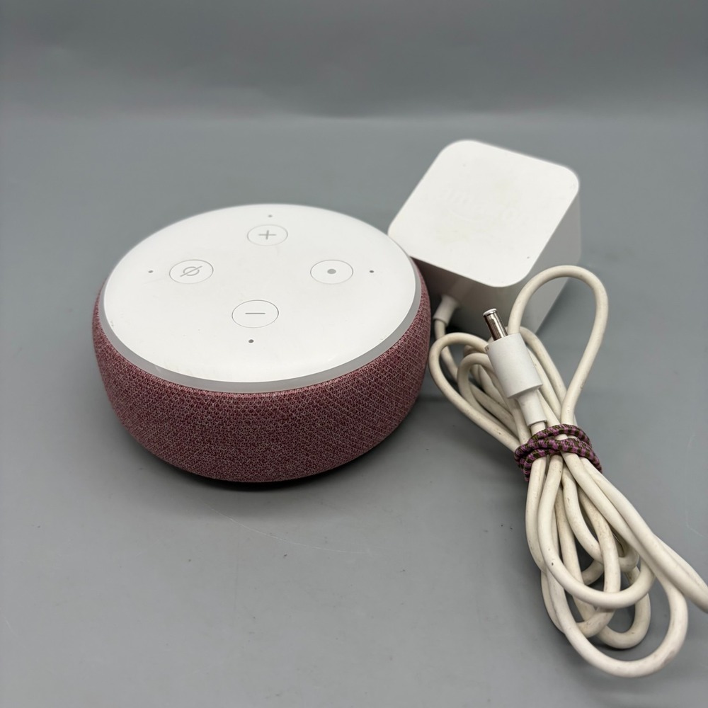 Amazon Echo Dot (3rd Gen) Smart Speaker & Power Cord - Plum